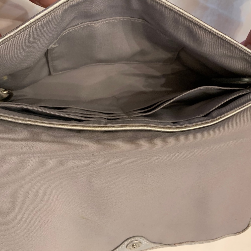 Coach silver clutch